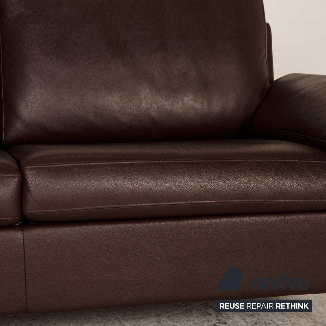 Rolf Benz 3300 leather sofa brown two-seater couch