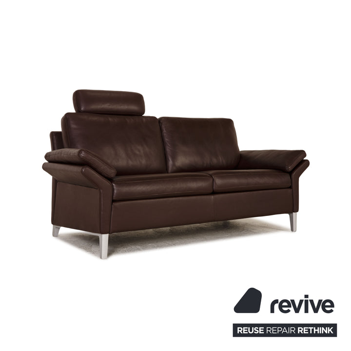 Rolf Benz 3300 leather sofa brown two-seater couch