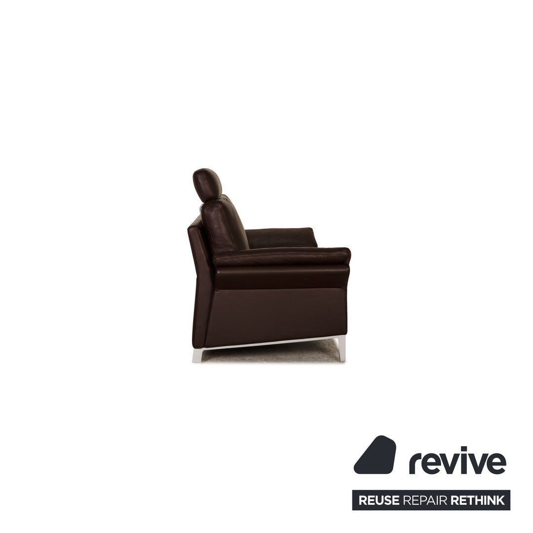 Rolf Benz 3300 leather sofa brown two-seater couch
