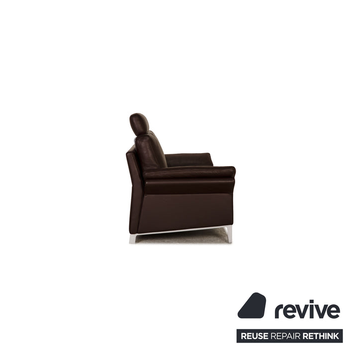 Rolf Benz 3300 leather sofa brown two-seater couch