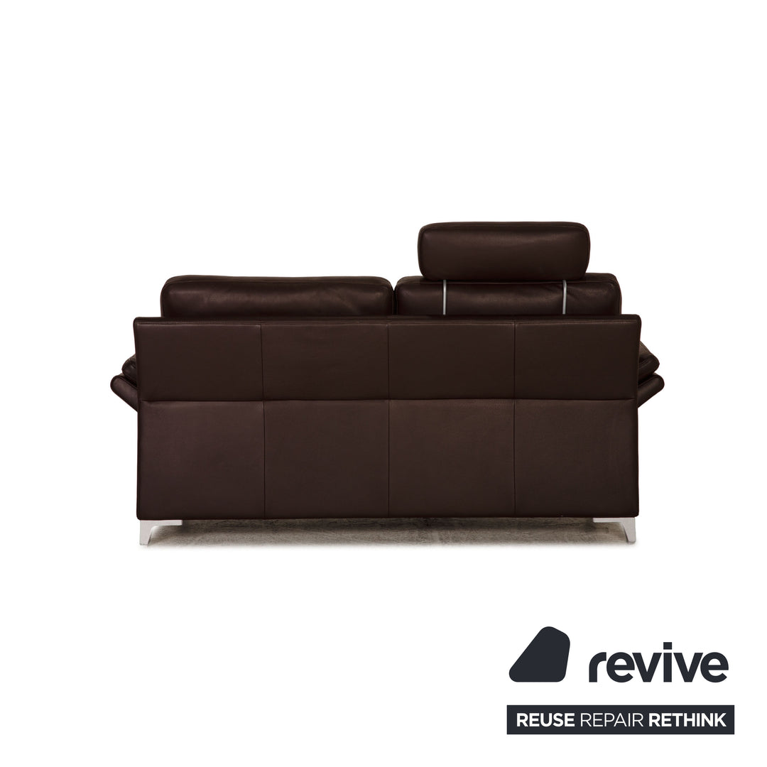 Rolf Benz 3300 leather sofa brown two-seater couch