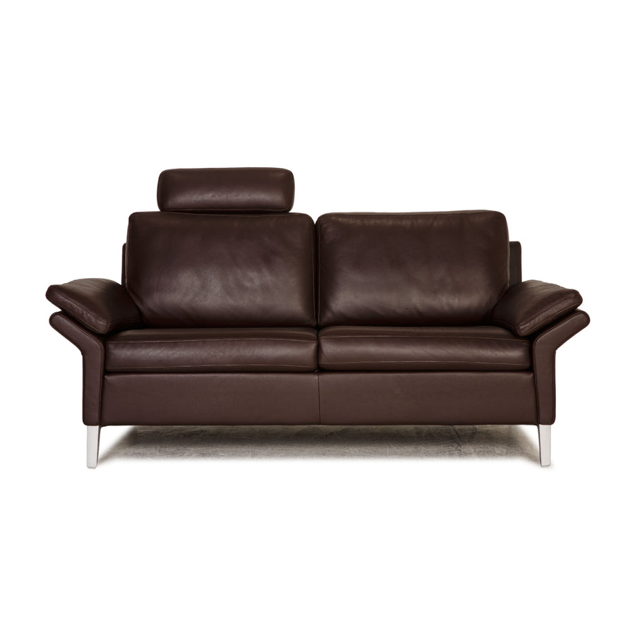 Rolf Benz 3300 leather sofa brown two-seater couch