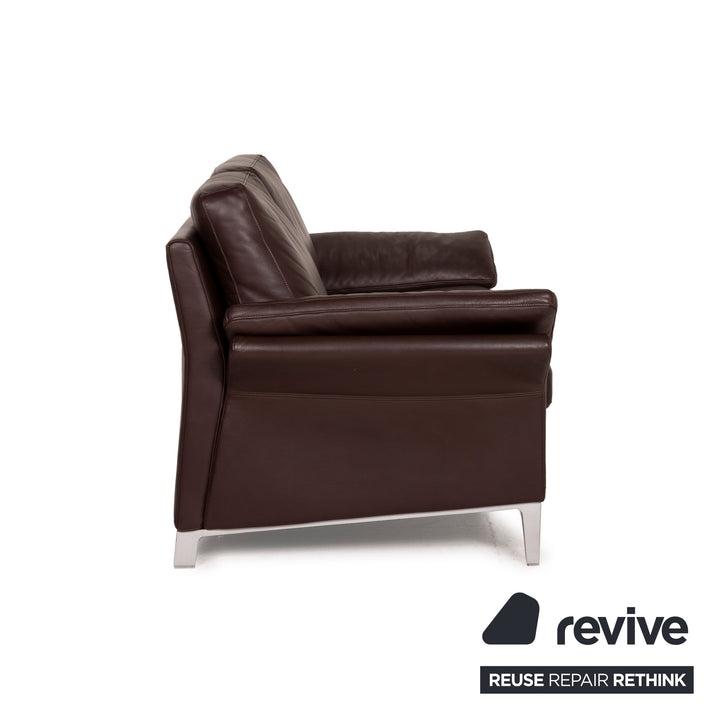 Rolf Benz 3300 leather sofa brown two-seater