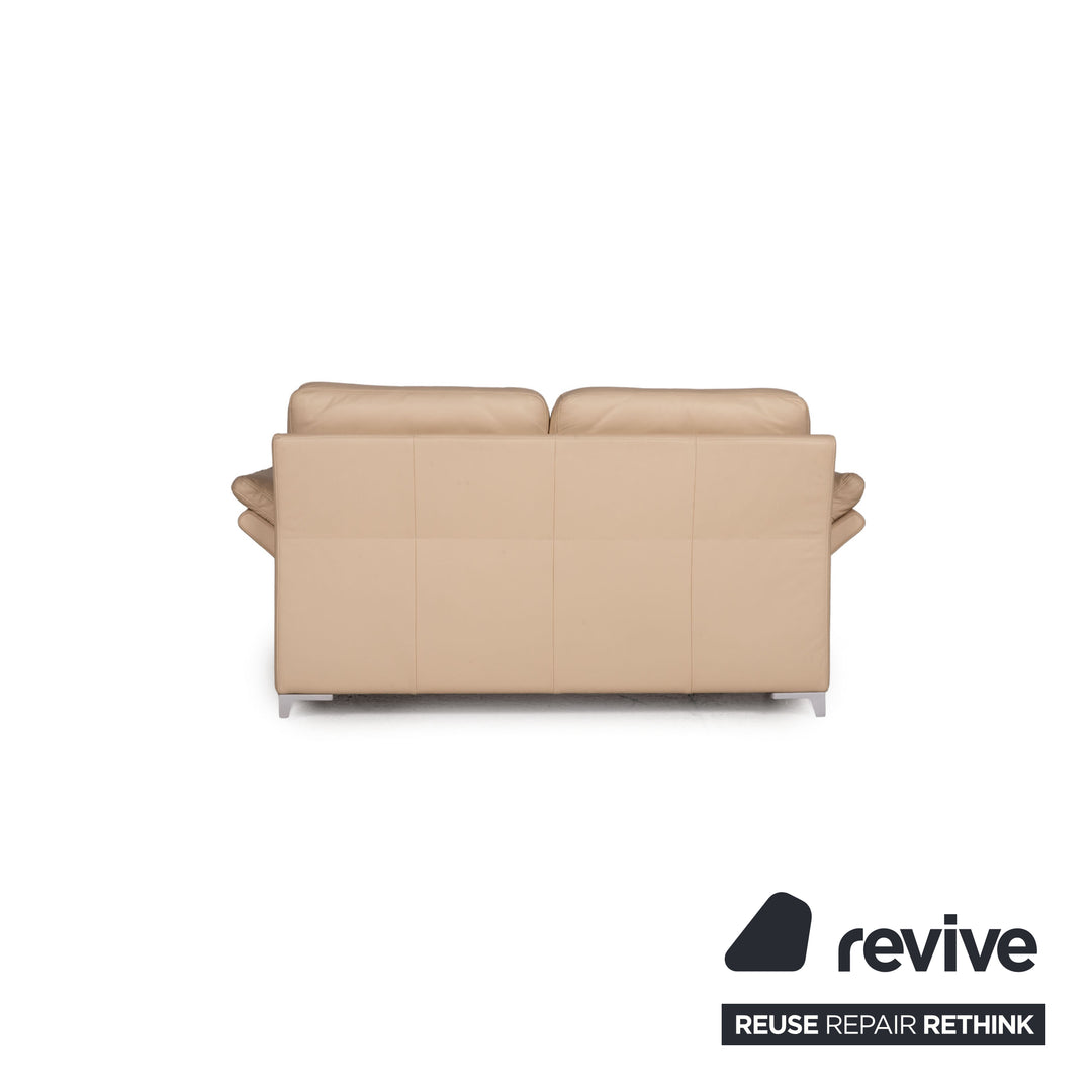 Rolf Benz 3300 Leder Sofa Creme Zweisitzer Couch