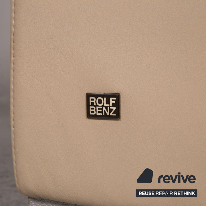 Rolf Benz 3300 Leder Sofa Creme Zweisitzer Couch