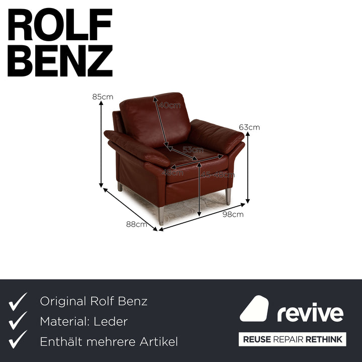 Rolf Benz 3300 leather sofa set red three-seater two-seater armchair red sofa couch