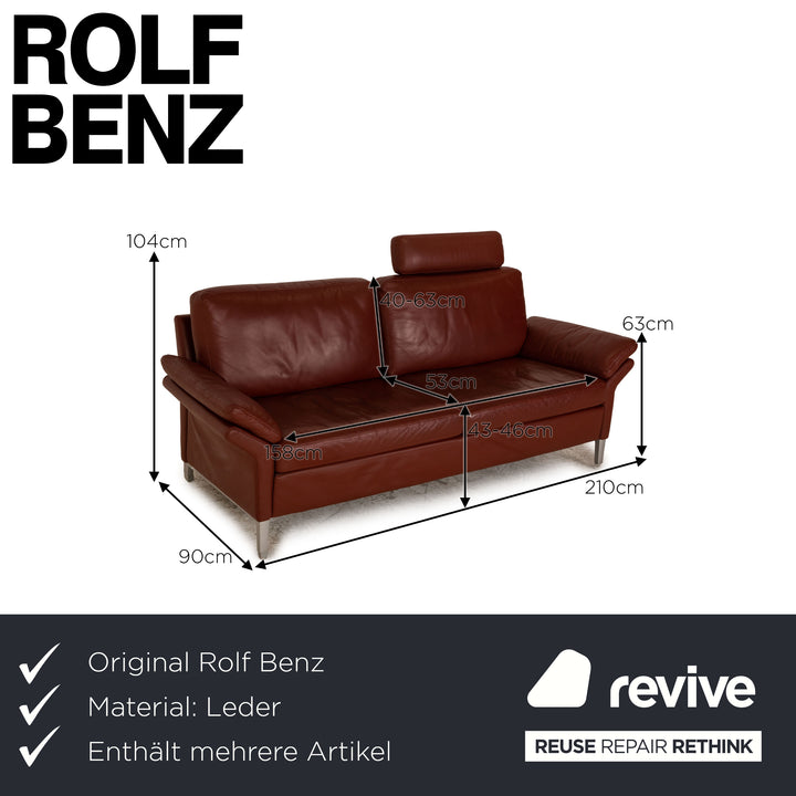 Rolf Benz 3300 leather sofa set red three-seater two-seater armchair red sofa couch