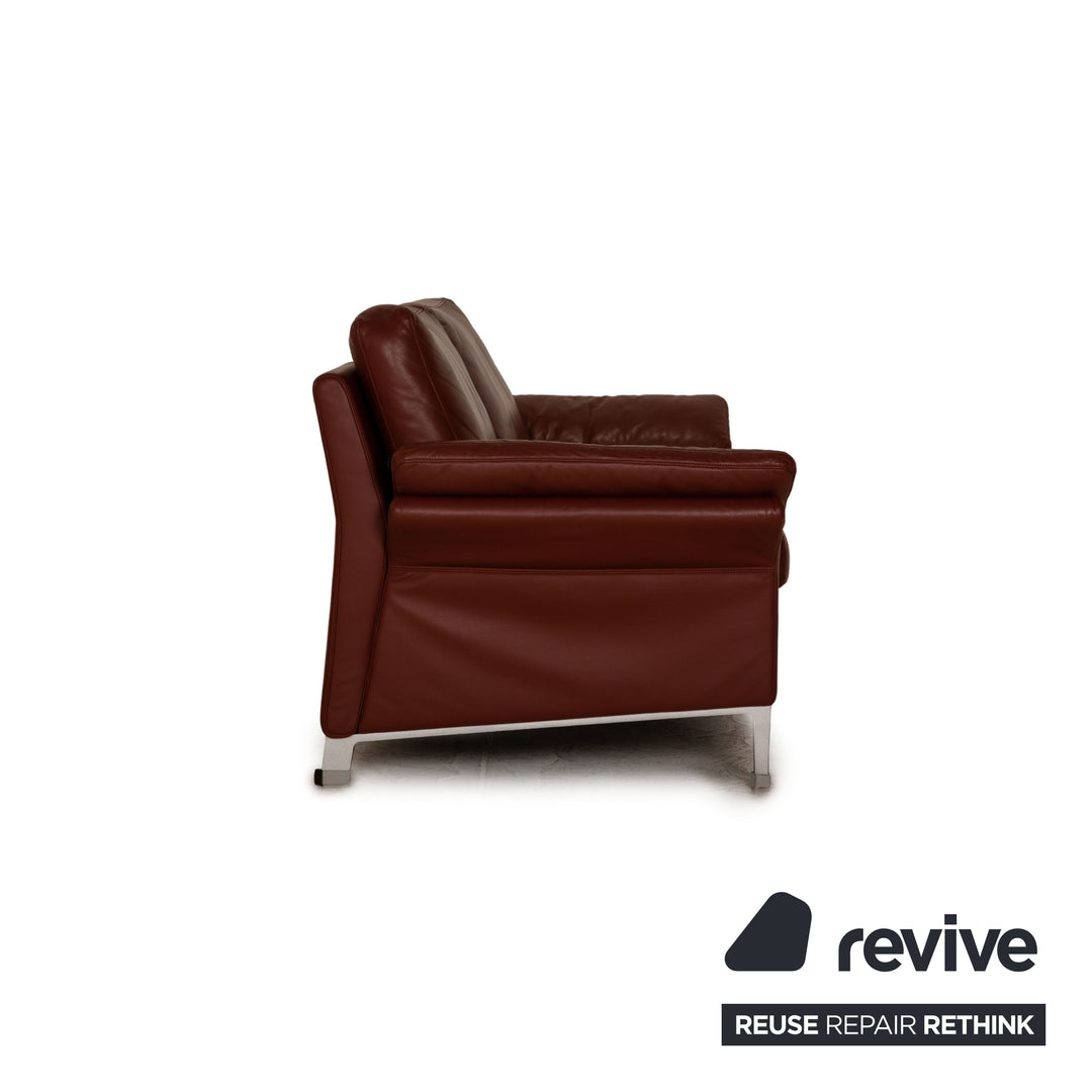 Rolf Benz 3300 leather sofa set red three-seater two-seater armchair red sofa couch