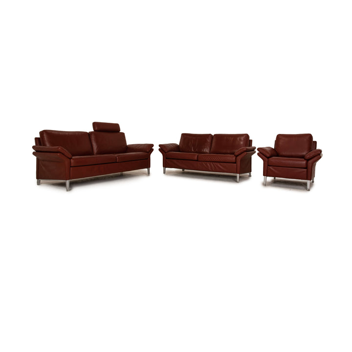 Rolf Benz 3300 leather sofa set red three-seater two-seater armchair red sofa couch