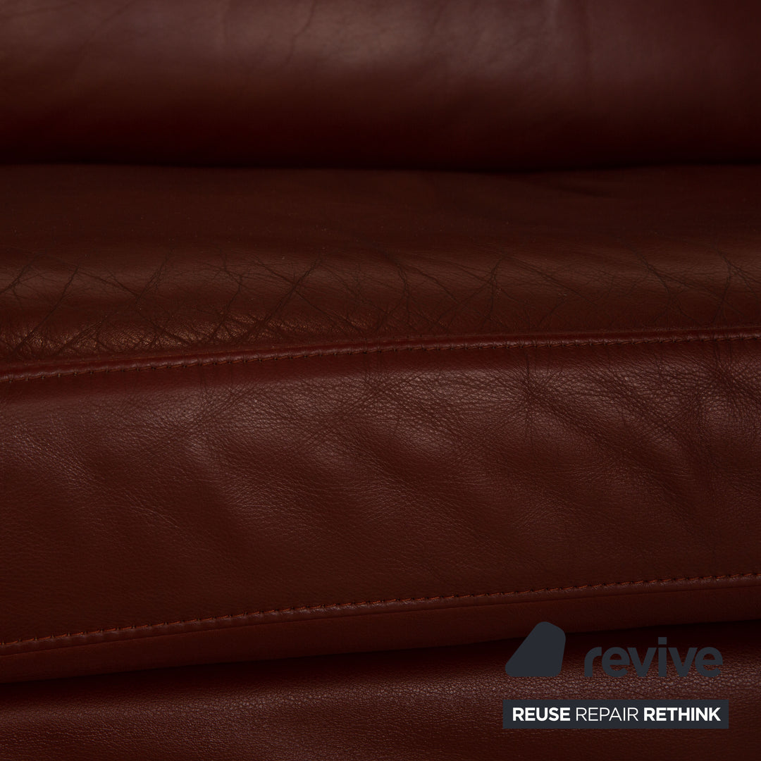 Rolf Benz 3300 leather sofa red three-seater red sofa couch