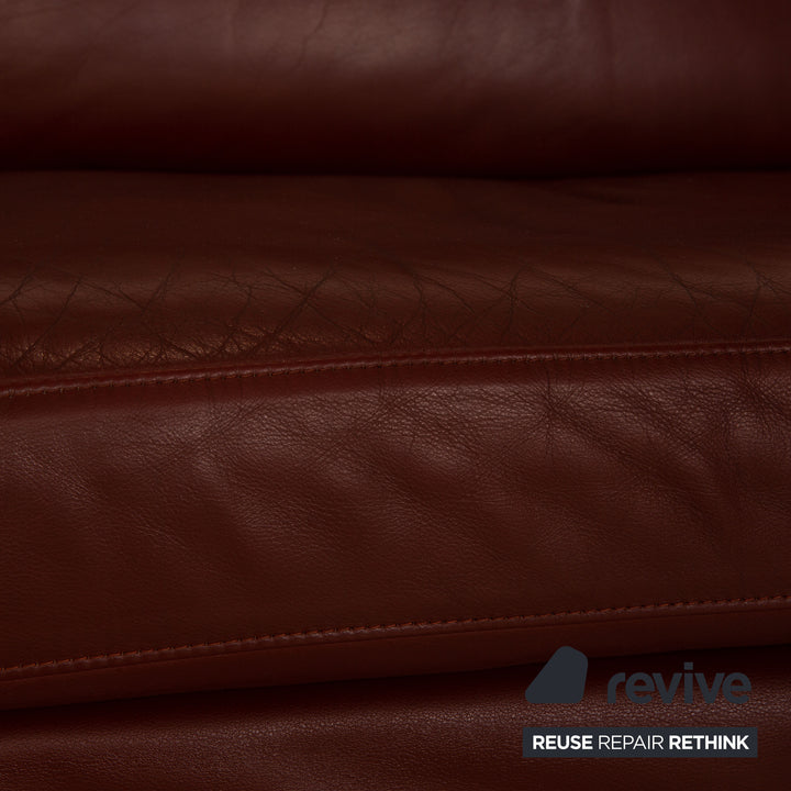 Rolf Benz 3300 leather sofa red three-seater red sofa couch