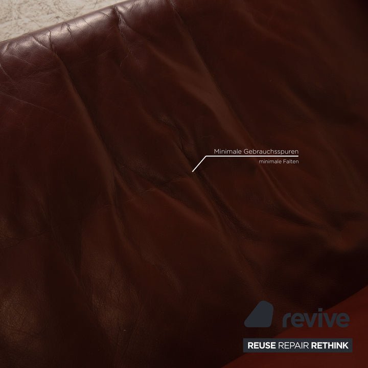 Rolf Benz 3300 leather sofa red three-seater red sofa couch