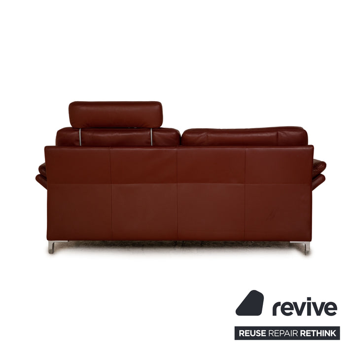 Rolf Benz 3300 leather sofa red three-seater red sofa couch