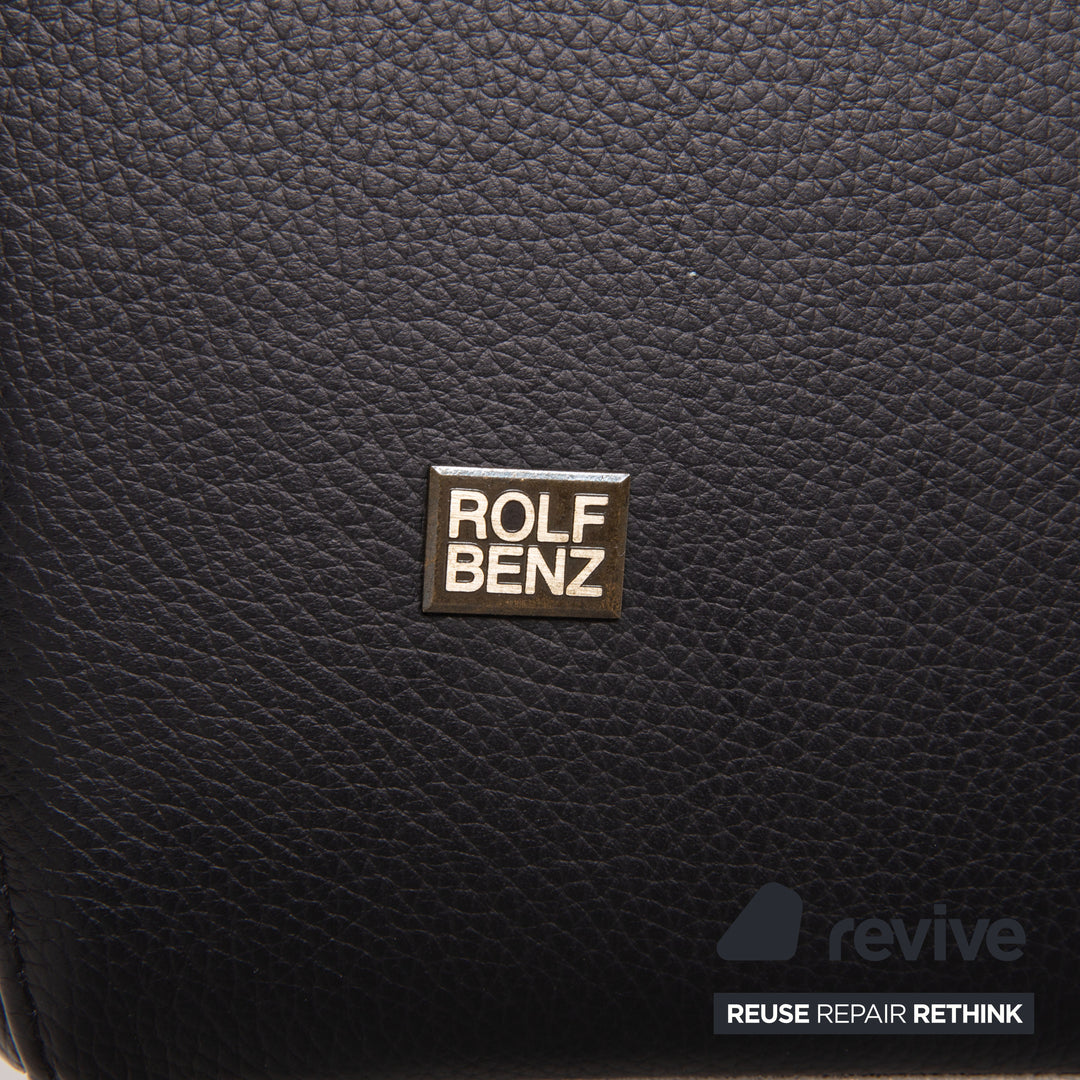 Rolf Benz 3300 Leder Sofa Schwarz Zweisitzer Couch