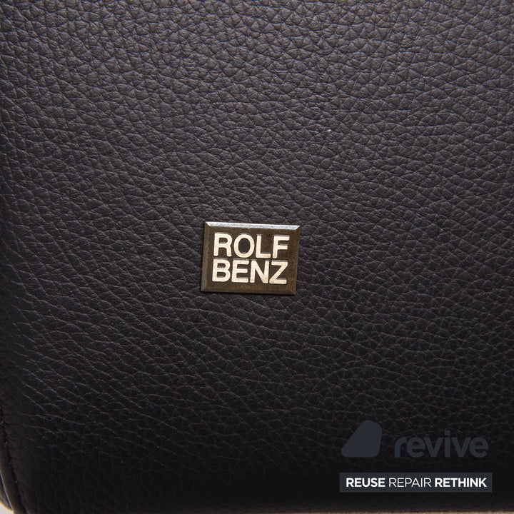 Rolf Benz 3300 Leder Sofa Schwarz Zweisitzer Couch