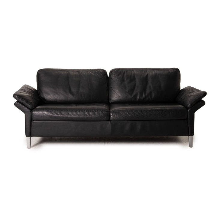 Rolf Benz 3300 Leder Sofa Schwarz Zweisitzer Couch