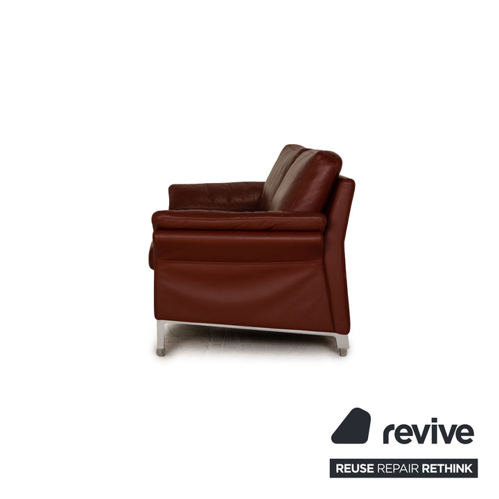Rolf Benz 3300 leather two-seater red sofa couch
