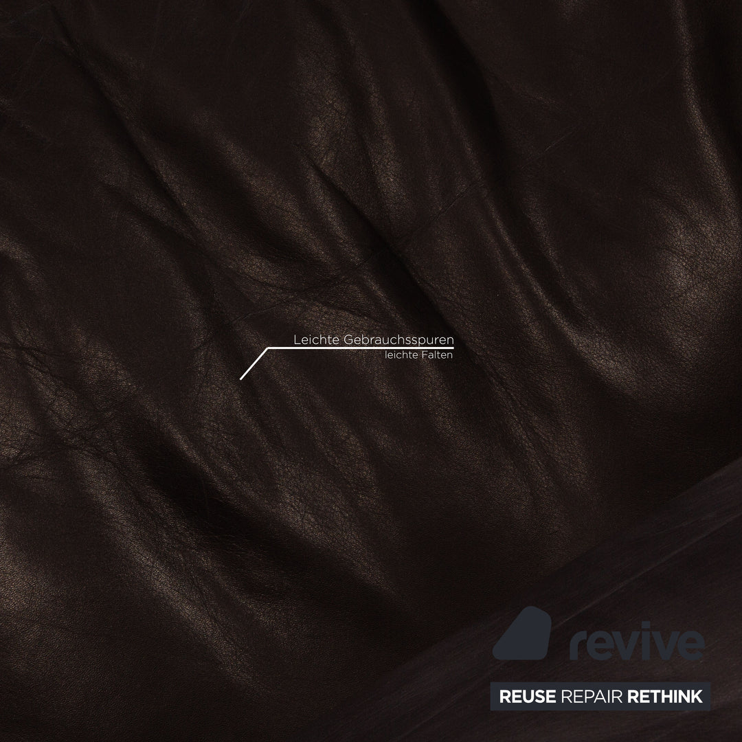 Rolf Benz 3330 leather three-seater brown sofa couch