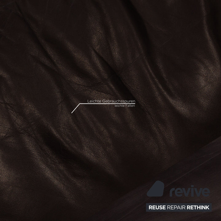 Rolf Benz 3330 leather three-seater brown sofa couch