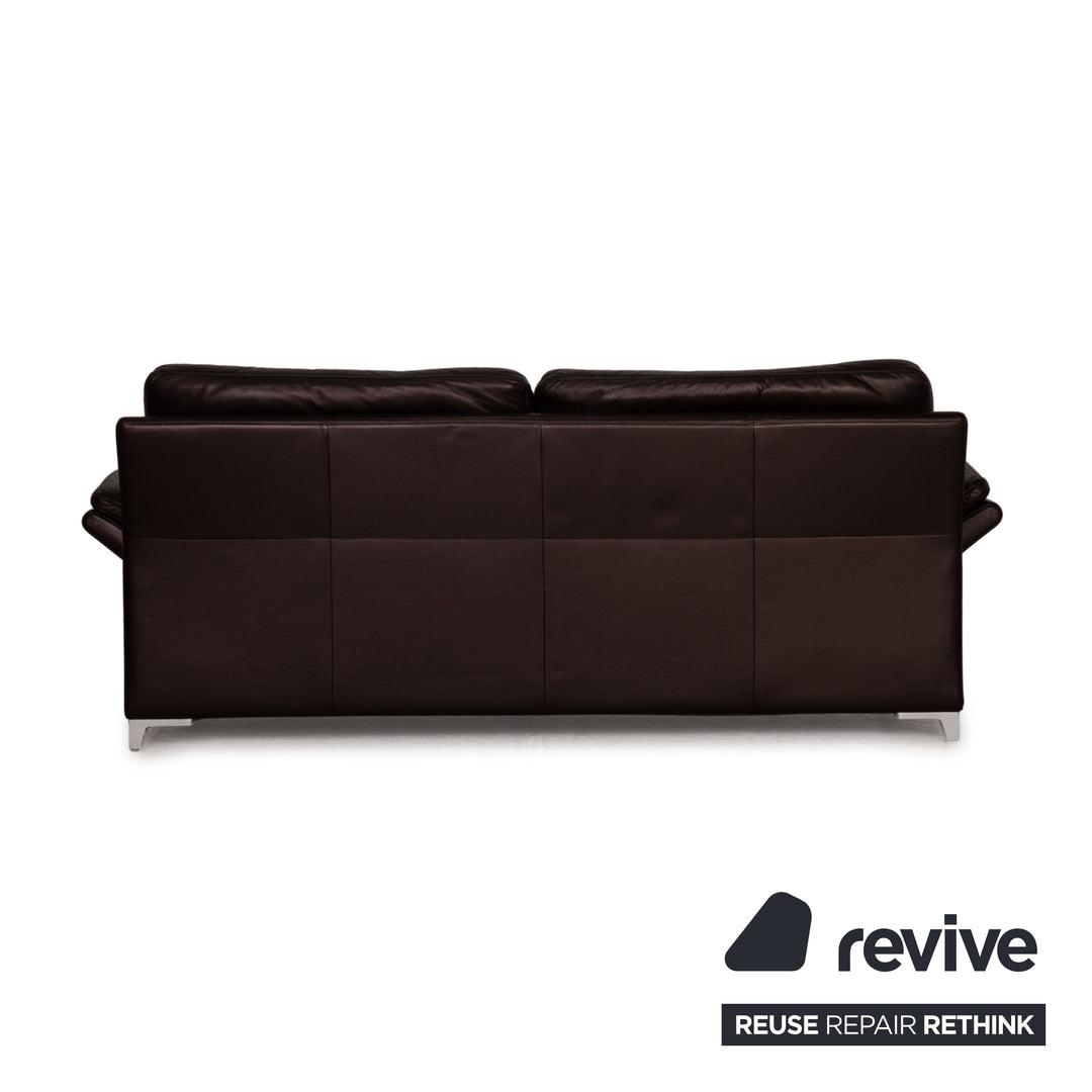 Rolf Benz 3330 leather three-seater brown sofa couch
