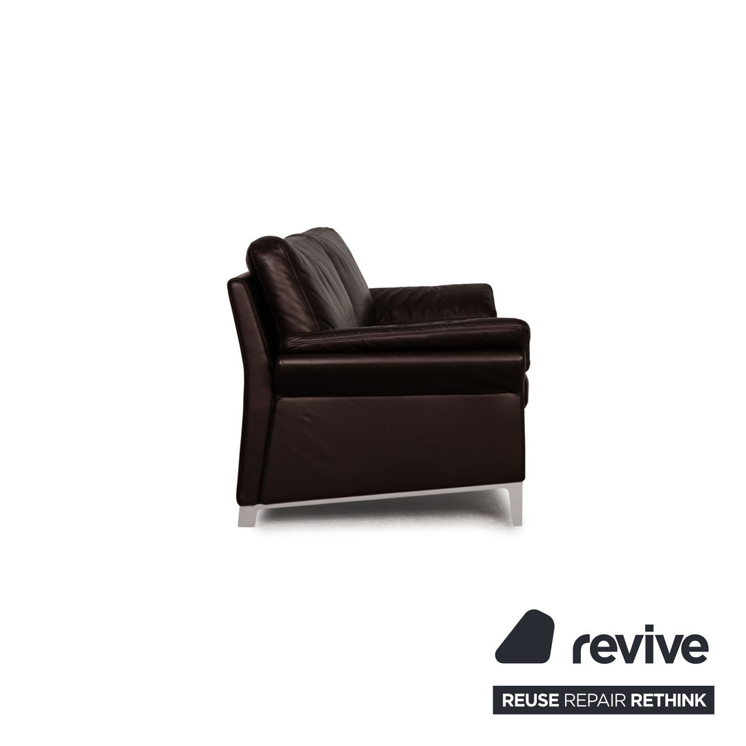 Rolf Benz 3330 leather three-seater brown sofa couch