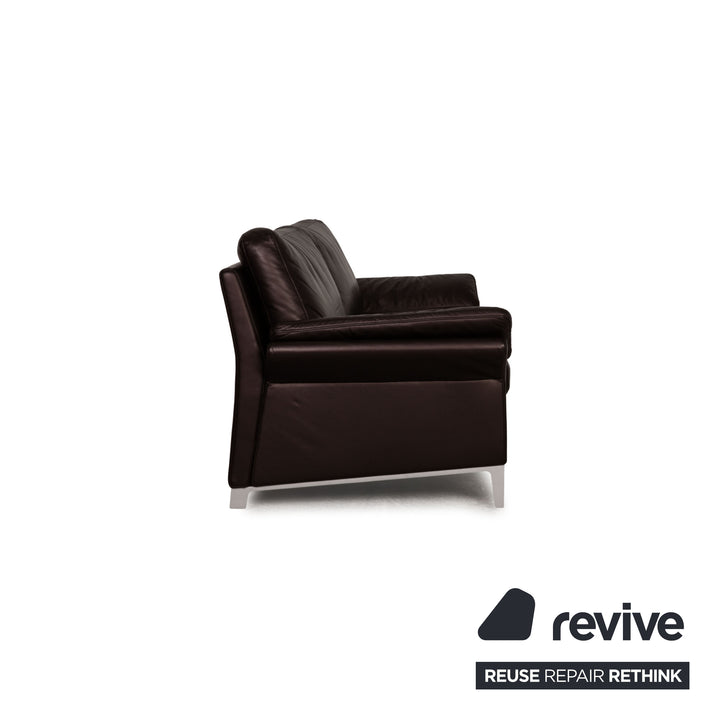 Rolf Benz 3330 leather three-seater brown sofa couch
