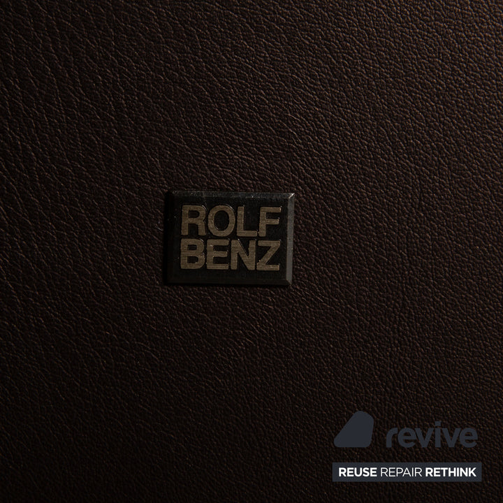 Rolf Benz 3330 leather three-seater brown sofa couch
