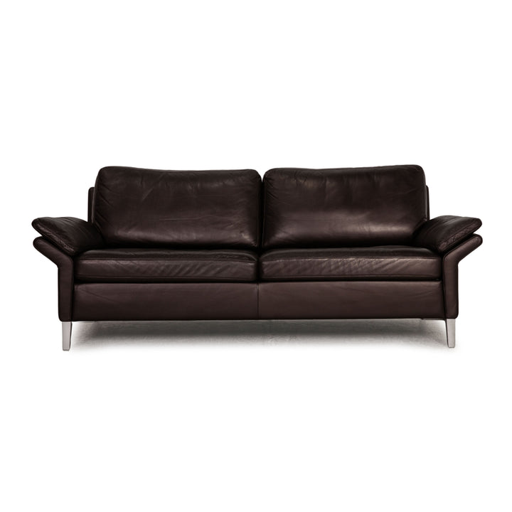 Rolf Benz 3330 leather three-seater brown sofa couch