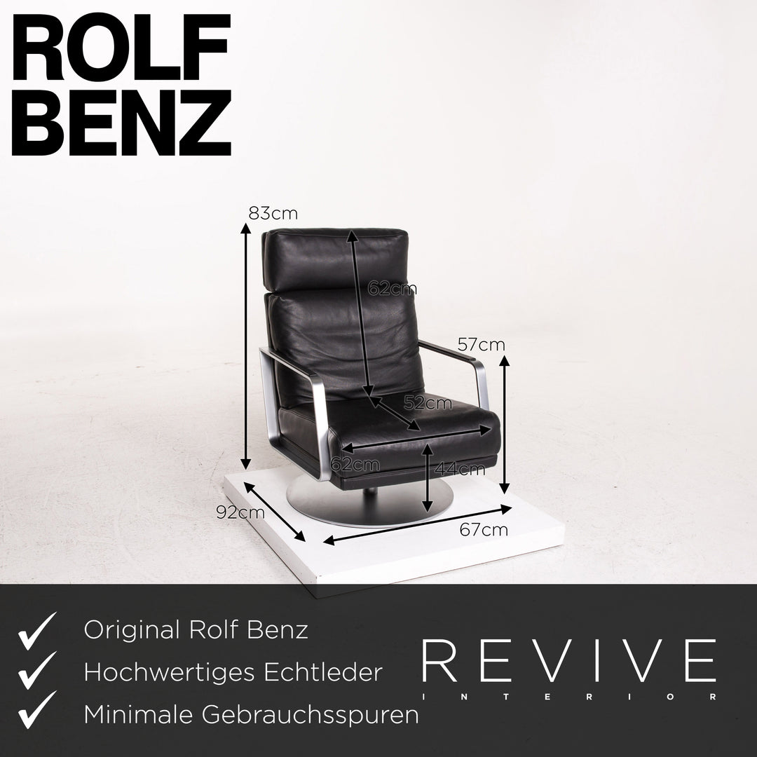 Rolf Benz 345 Schwarz Sessel Leder