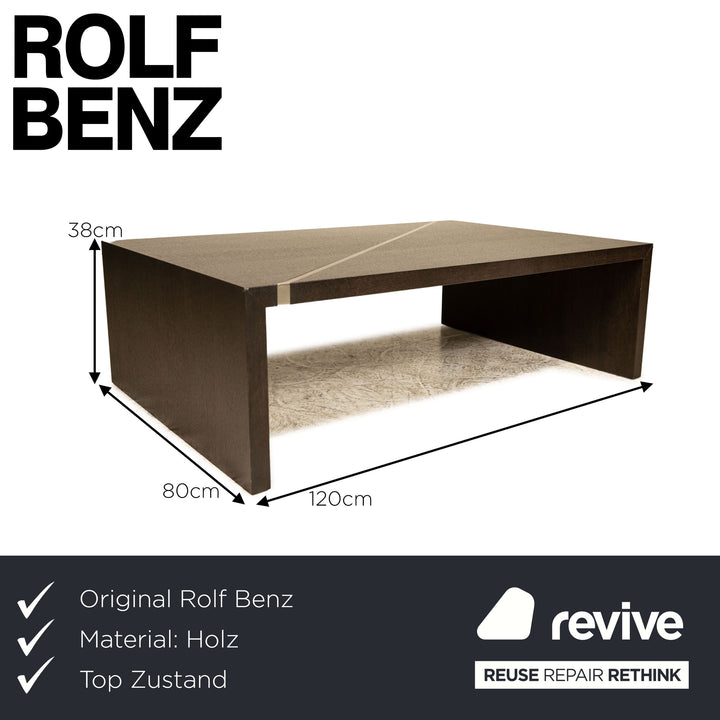 Rolf Benz 350 Holz Couchtisch Braun 120 x 80