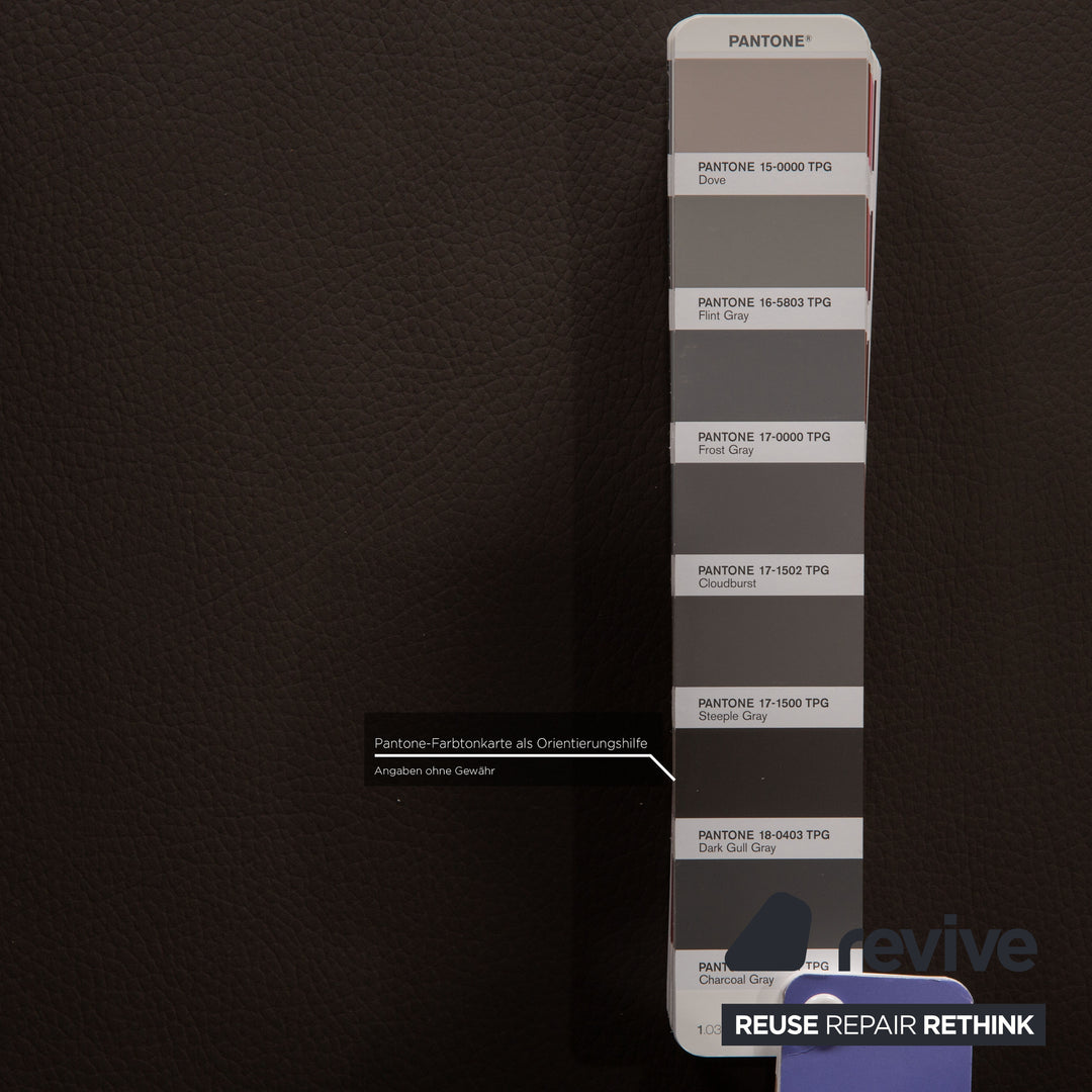 Rolf Benz 350 leather armchair Gray swivel armchair