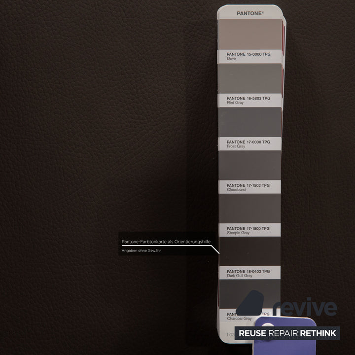 Rolf Benz 350 leather armchair Gray swivel armchair