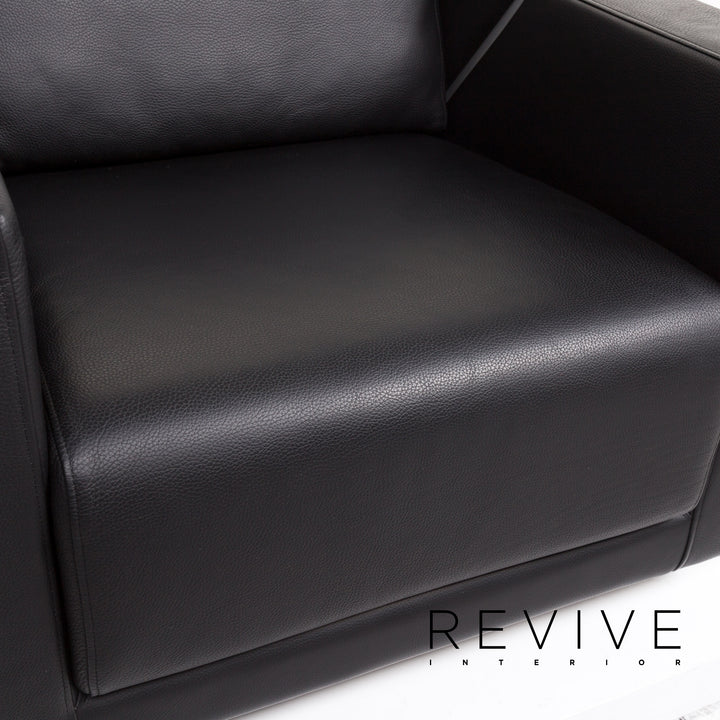 Rolf Benz 350 Leather Armchair Black #13138
