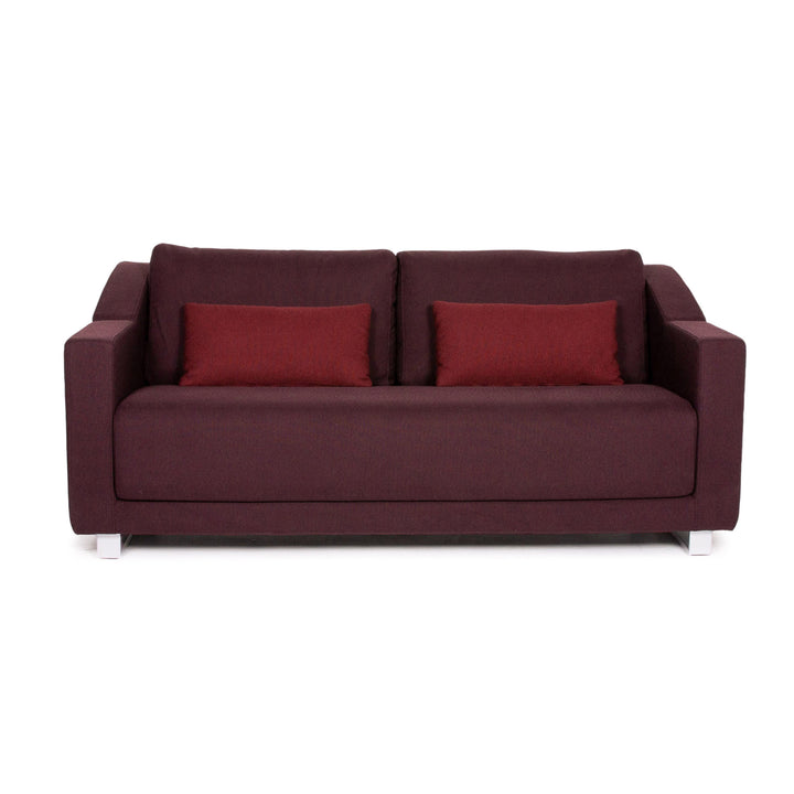 Rolf Benz 350 Stoff Sofa Aubergine Violett Dreisitzer Couch #13616