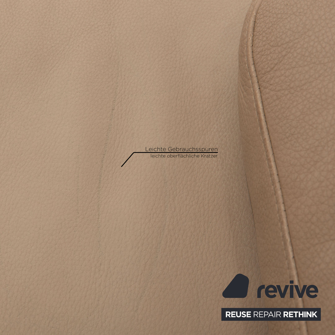 Rolf Benz 355 leather sofa set beige two-seater three-seater