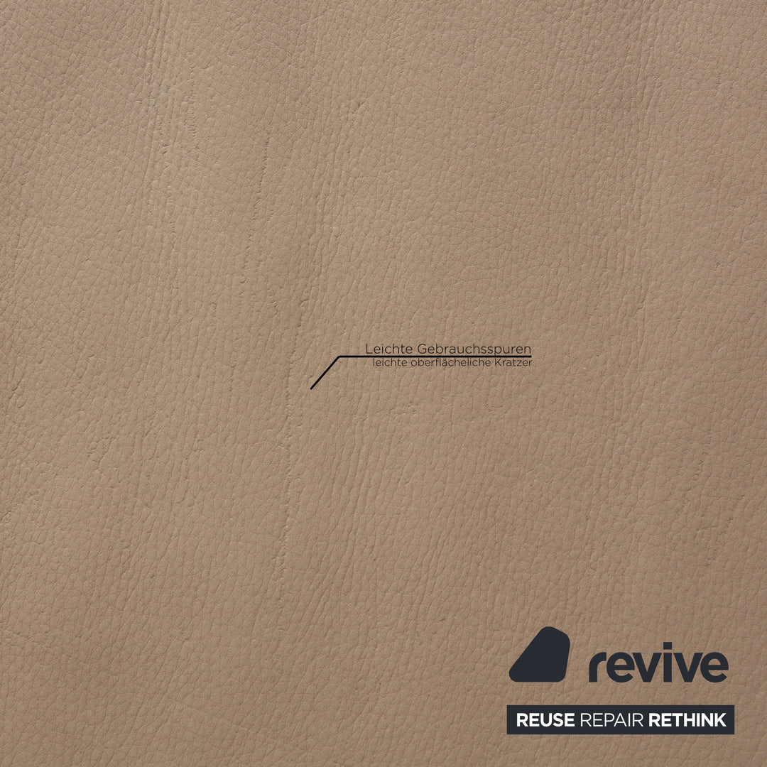 Rolf Benz 355 leather sofa set beige two-seater three-seater