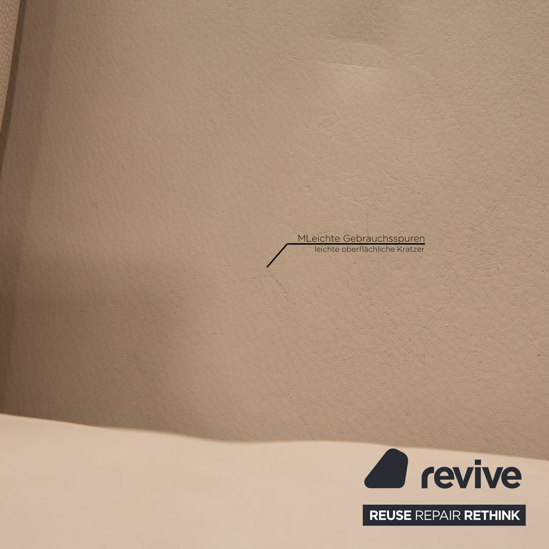 Rolf Benz 355 leather sofa set beige two-seater three-seater