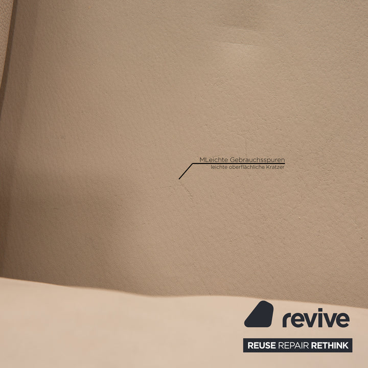 Rolf Benz 355 leather sofa set beige two-seater three-seater