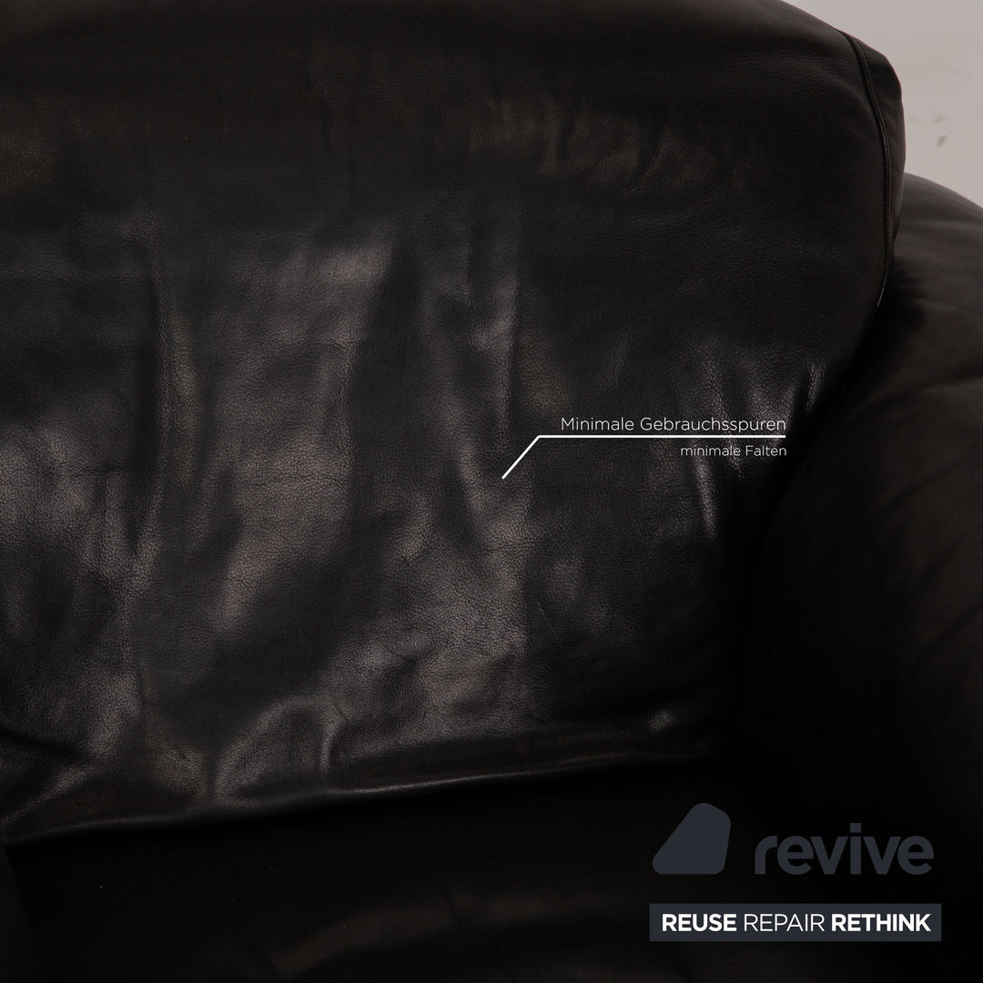 Rolf Benz 4000 leather armchair anthracite