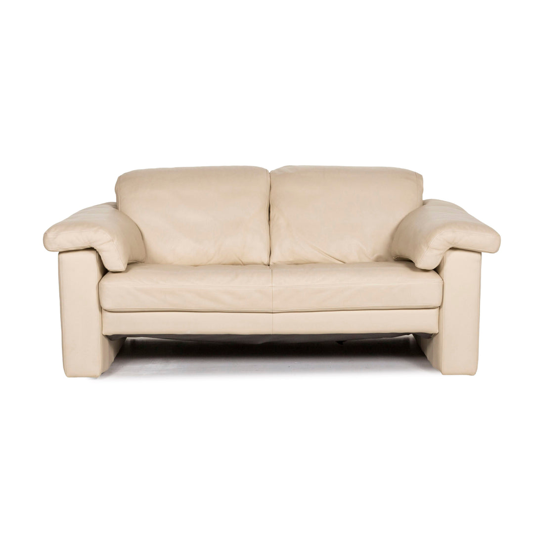 Rolf Benz 4000 Leder Sofa Beige Zweisitzer Couch #12497
