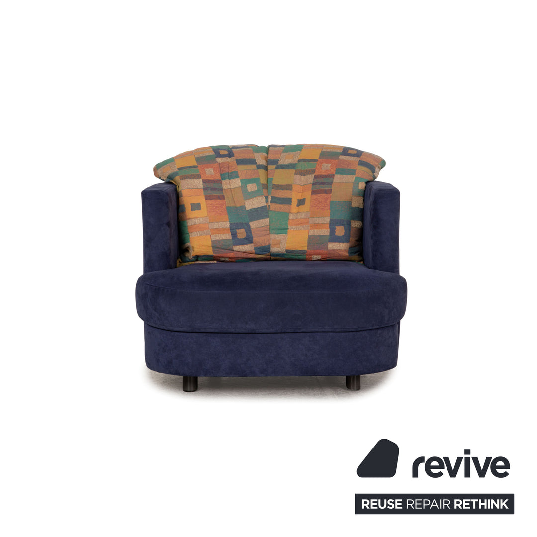 Rolf Benz 4500 Alcantara armchair blue