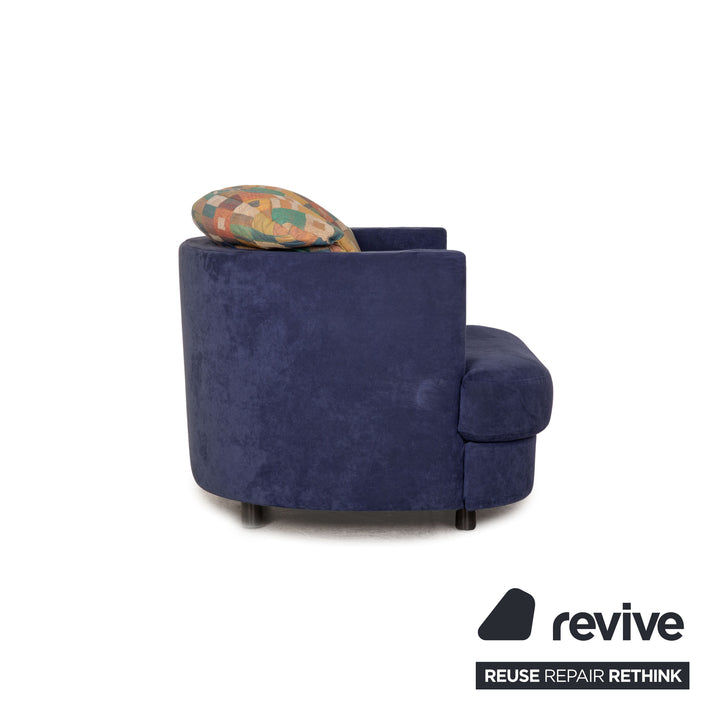 Rolf Benz 4500 Alcantara armchair blue