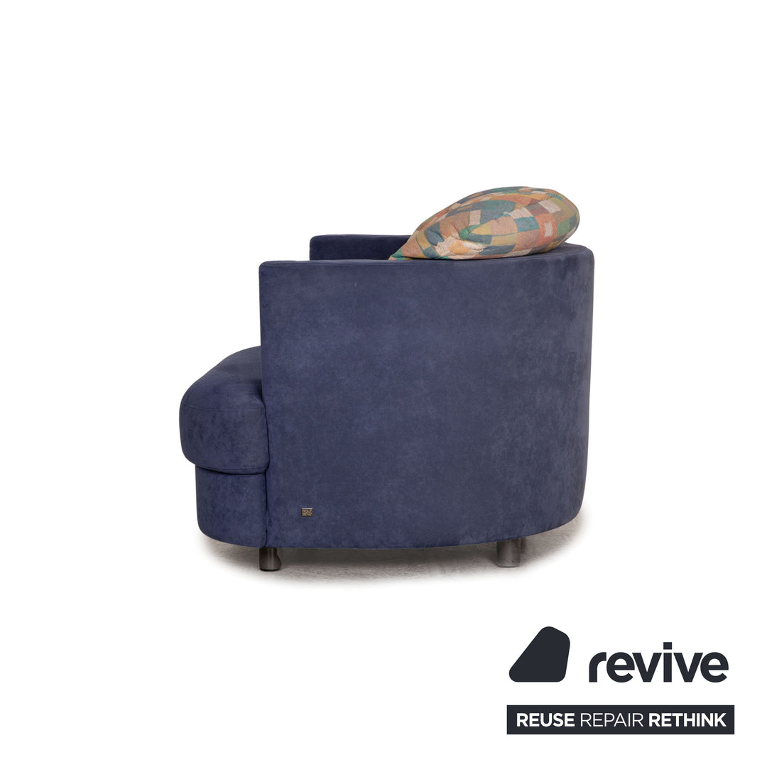 Rolf Benz 4500 Alcantara armchair blue