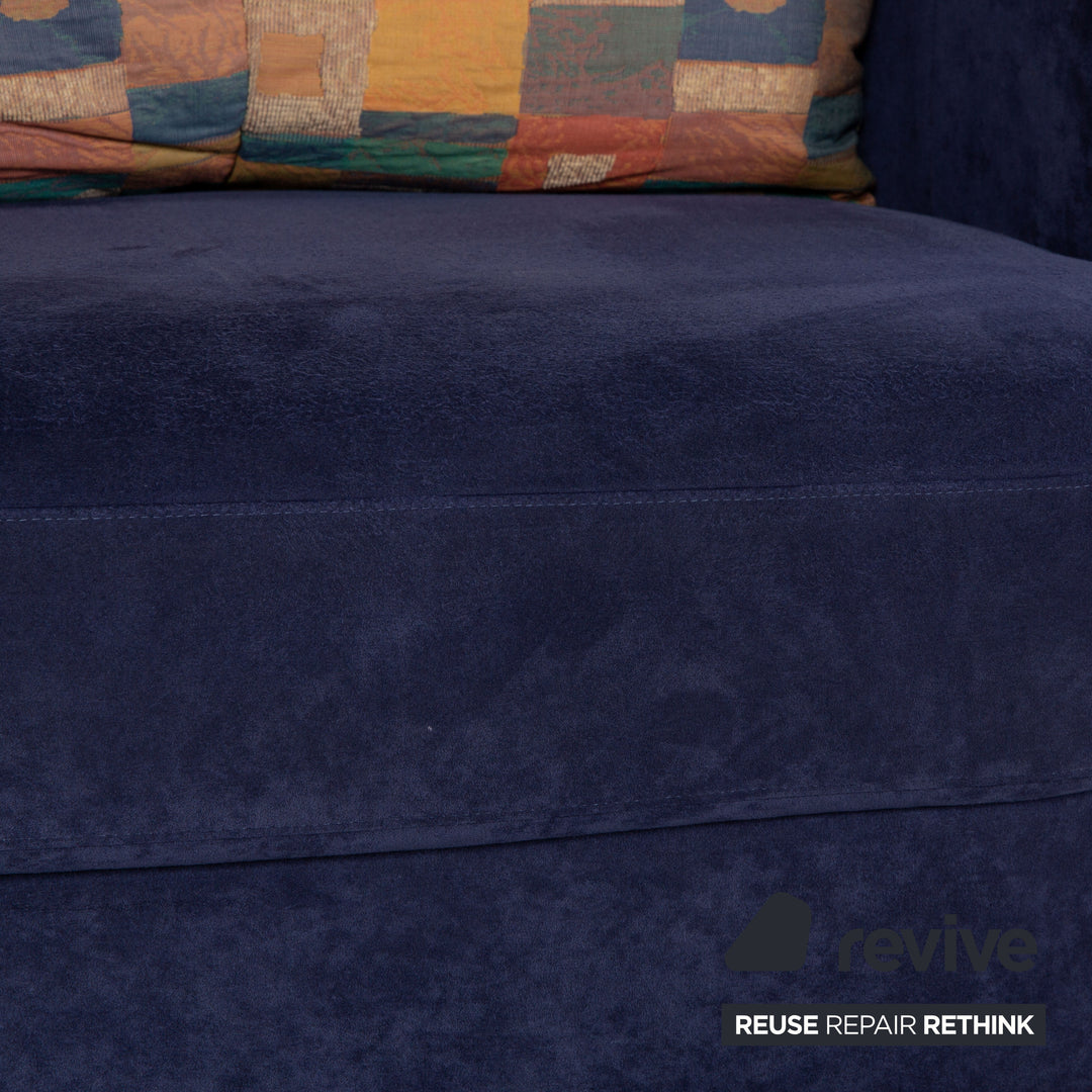 Rolf Benz 4500 Alcantara armchair blue