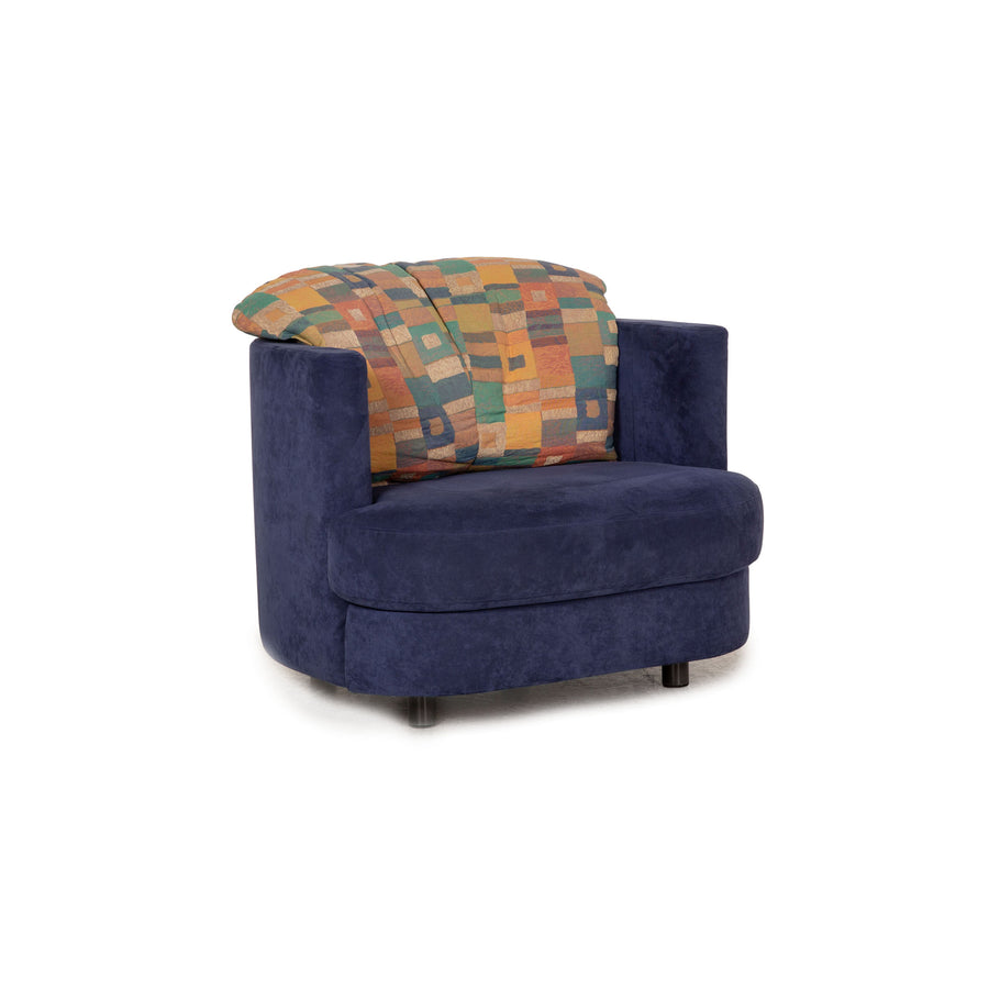 Rolf Benz 4500 Alcantara armchair blue