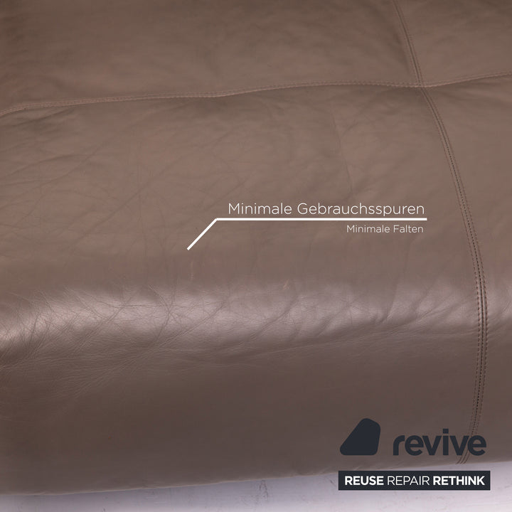 Rolf Benz 50 Leder Ecksofa inkl. Marmortisch Grau Graubraun Sofa Couch #13767