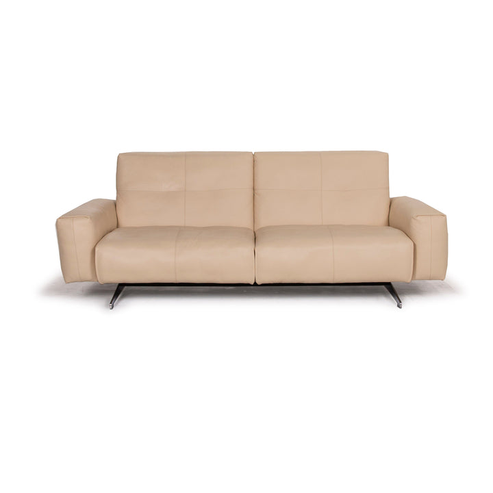 Rolf Benz 50 leather sofa cream two-seater #15359