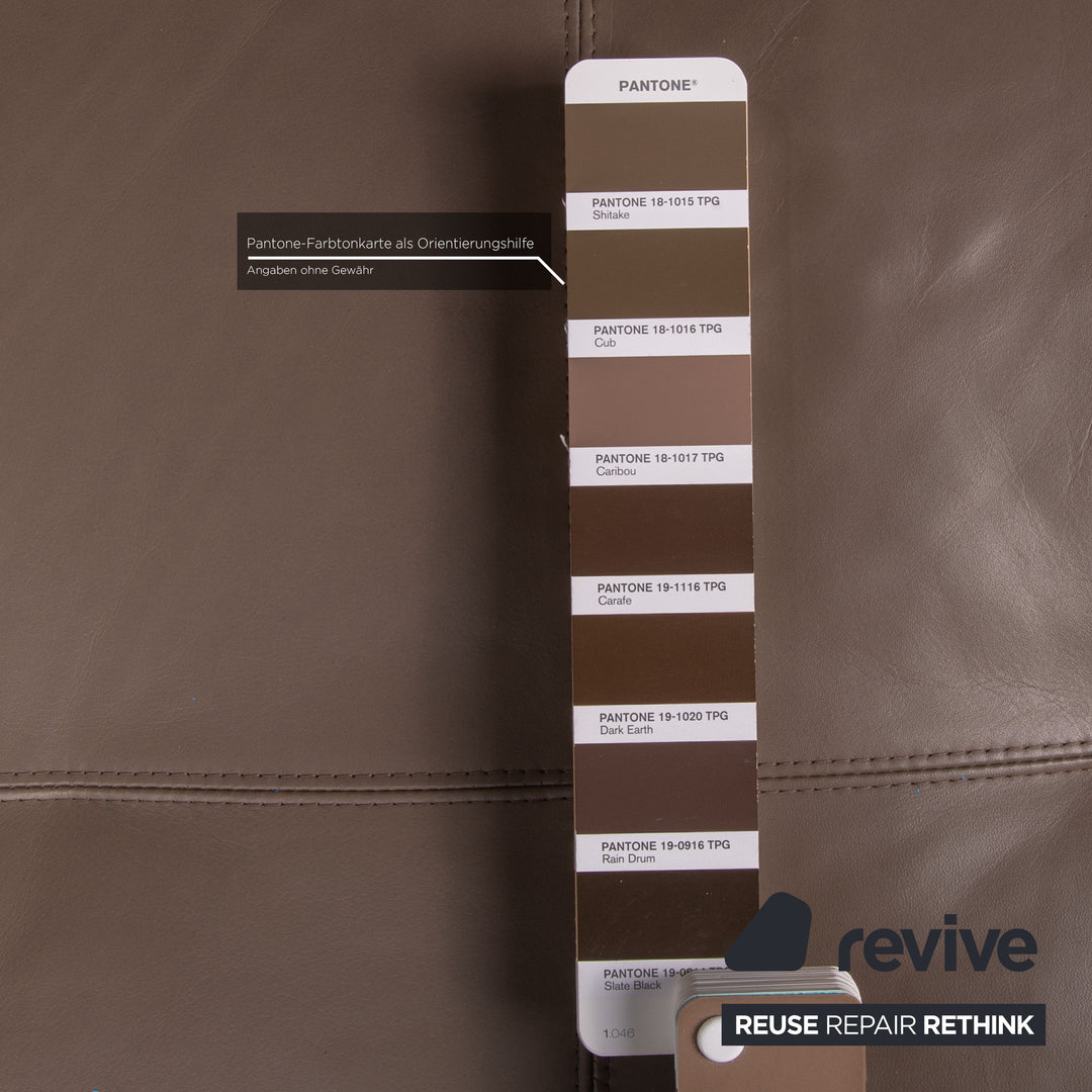 Rolf Benz 50 leather sofa set brown 1x corner sofa 1x stool couch bench