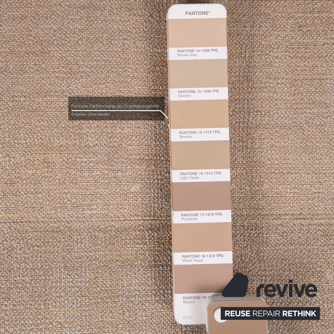 Rolf Benz 50 leather sofa set brown 1x corner sofa 1x stool couch bench