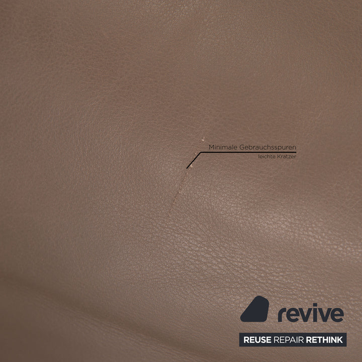 Rolf Benz 50 leather sofa set brown 1x corner sofa 1x stool couch bench